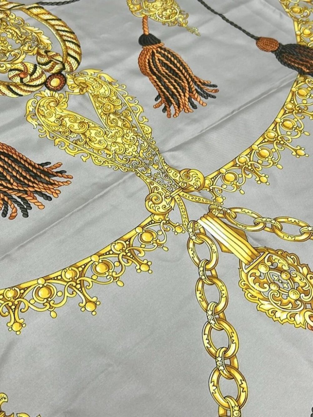 CELINE - Beige Gold Multi Scarf - Picture 4 of 6